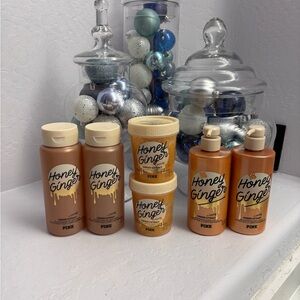 PINK 6 Piece Set Honey Ginger Body Care